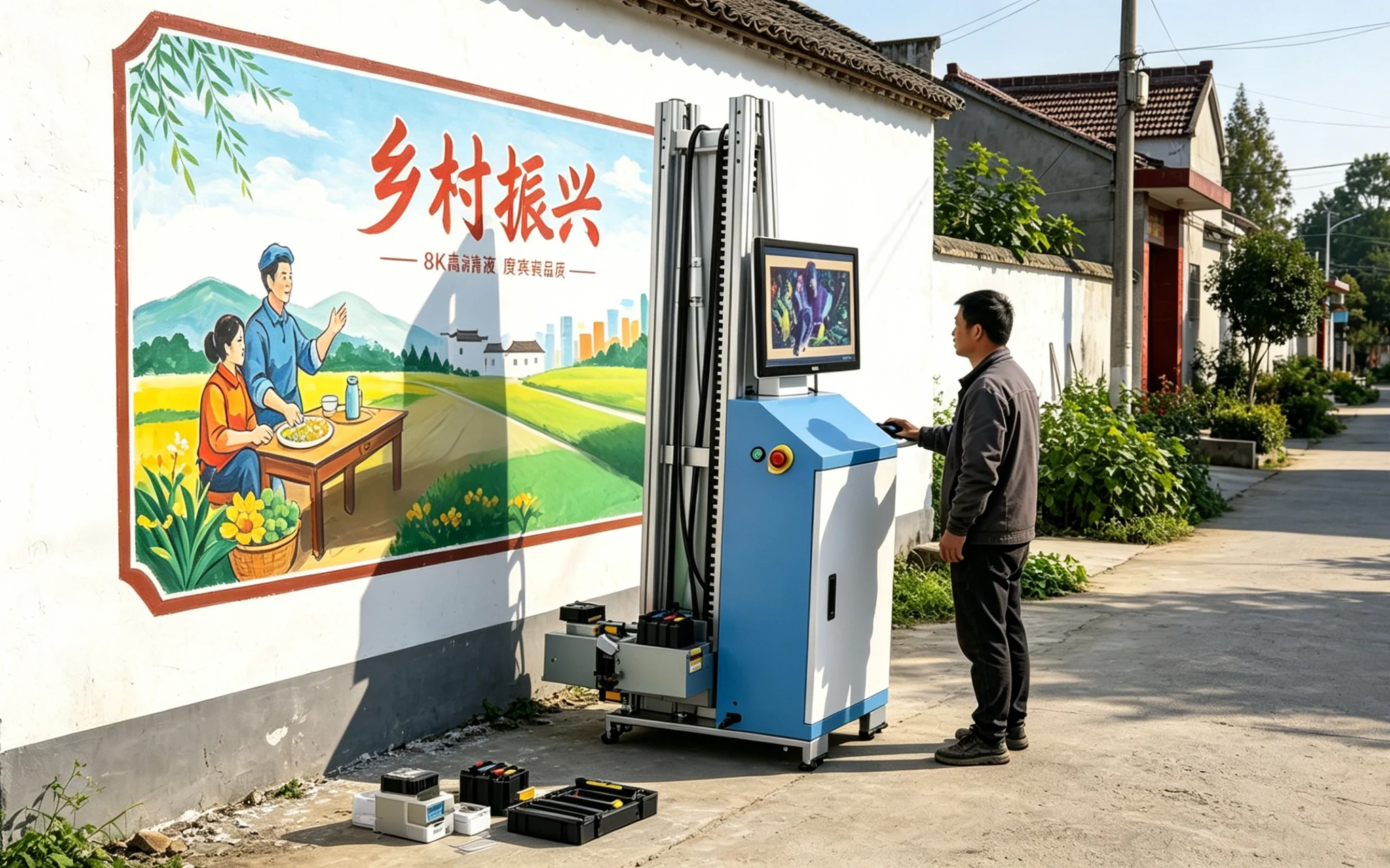 YOWILL W2500 Pro 墙体彩绘打印机应用场景 1