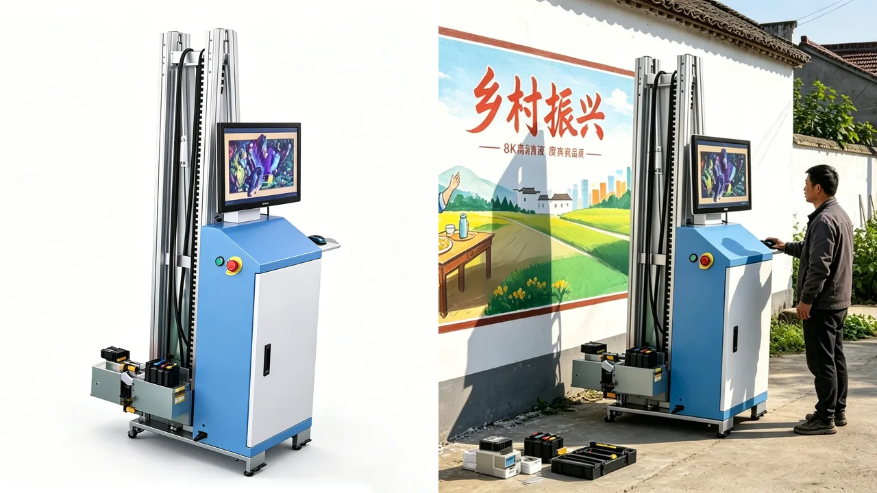 How to Choose a UV Wall Printer: Printhead Options × Dual-Ink Configuration